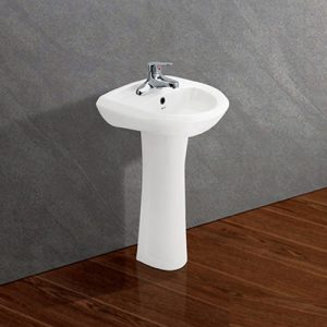 Chậu lavabo treo tường chân đứng Viglacera VTL3N