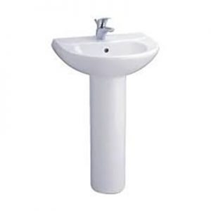Chậu lavabo treo tường chân dài Cotto C014 Wendy