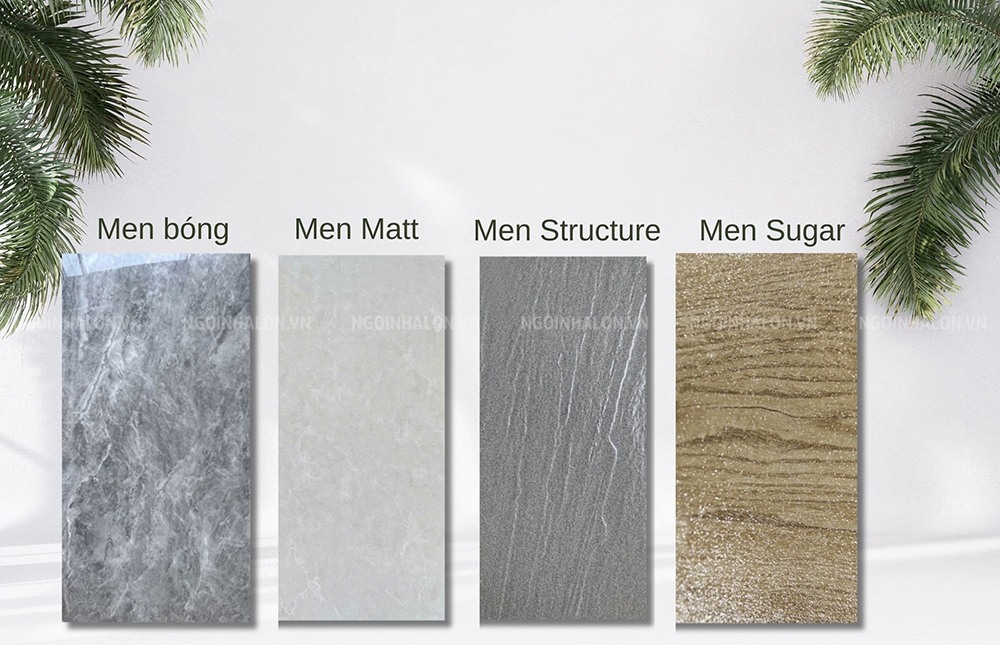 các loại bề mặt gạch ốp tường