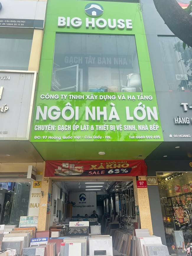 Showroom Ngôi Nhà Lớn - đại lý gạch Big House uy tín hàng đầu