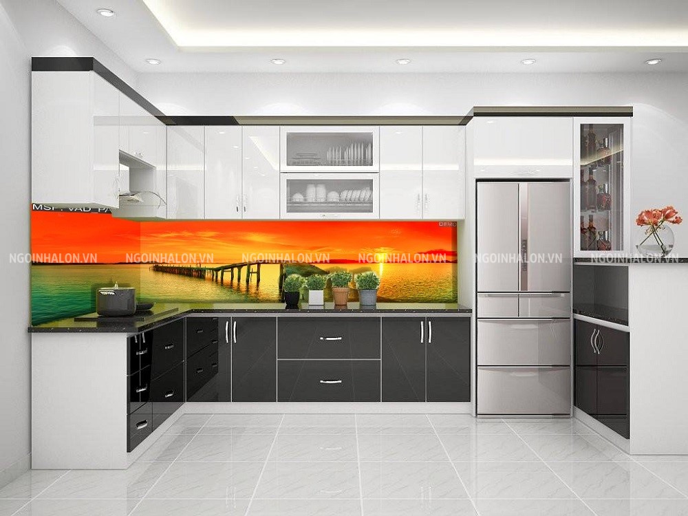 Gạch tranh ốp tường phòng bếp Gạch tranh ốp tường phòng bếp