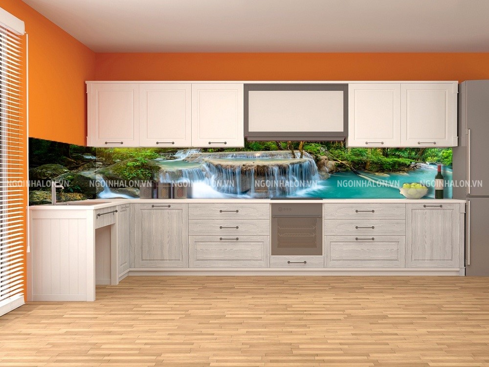 Tranh gạch 3D phong cảnh thác nước hùng vĩ Tranh gạch 3D phong cảnh thác nước hùng vĩ
