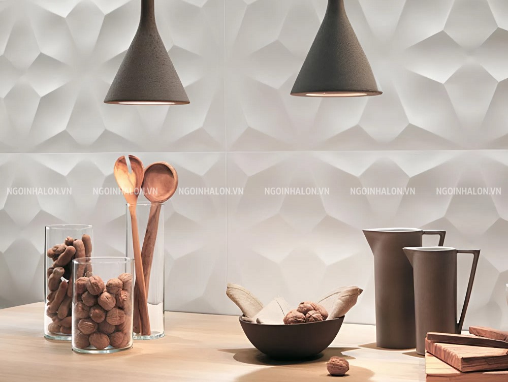 Gạch 3D nổi hình cánh hoa Gạch 3D nổi hình cánh hoa