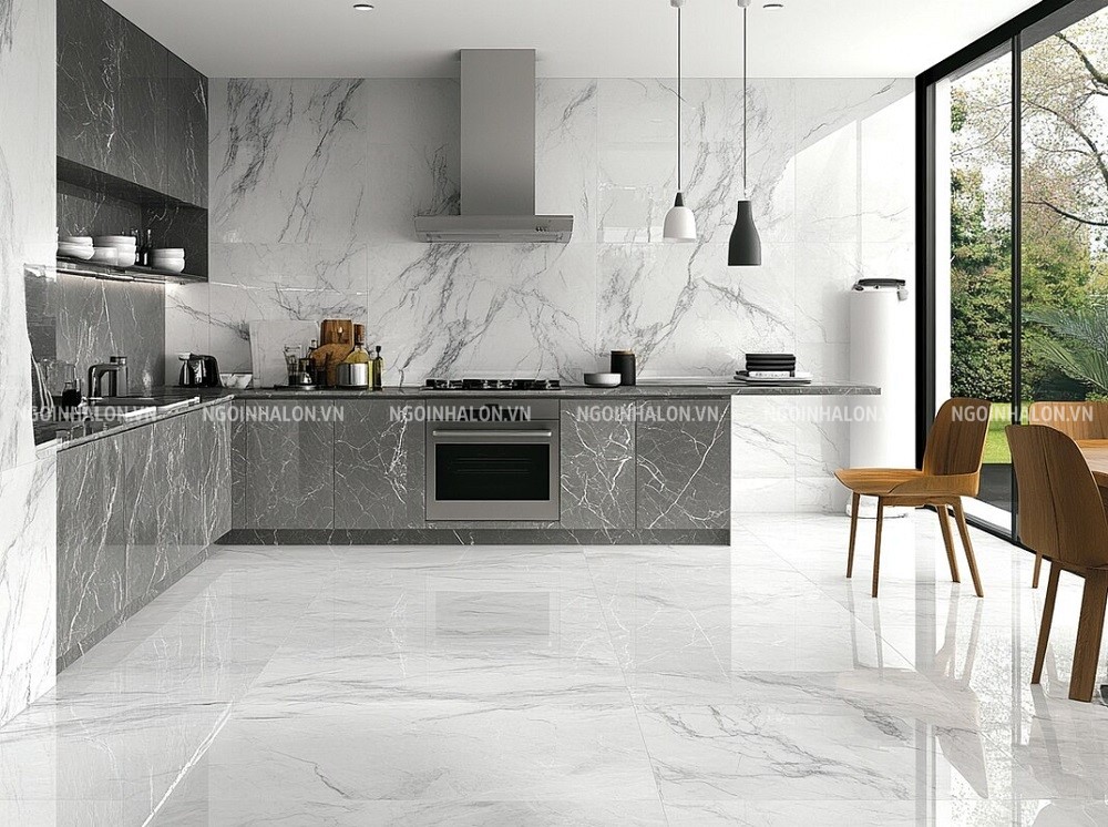 GẠCH LÁT NỀN PHÒNG KHÁCH VÂN ĐÁ CAO CẤP TĂNG THÊM SỰ TINH TẾ VÀ ĐẲNG CẤP