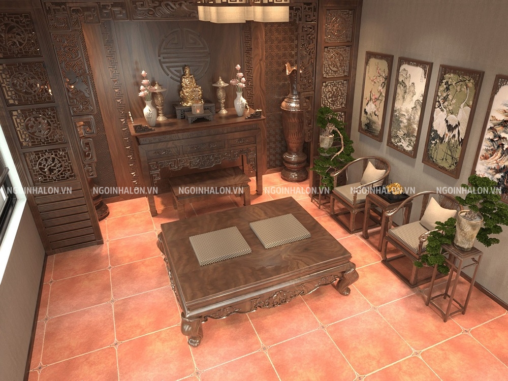 gạch giả cổ màu đỏ đất nung 60x60