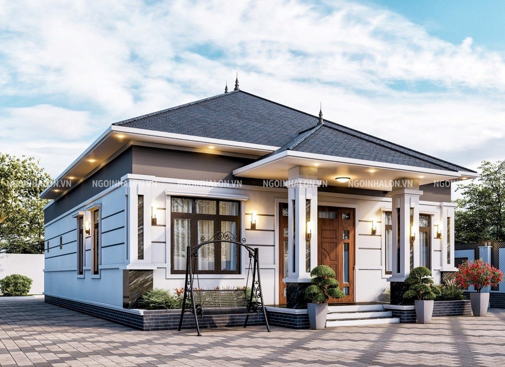 GẠCH DÁN CỘT NHÀ CẤP 4 PHÙ HỢP KIẾN TRÚC ĐƠN GIẢN VÀ ỔN ĐỊNH