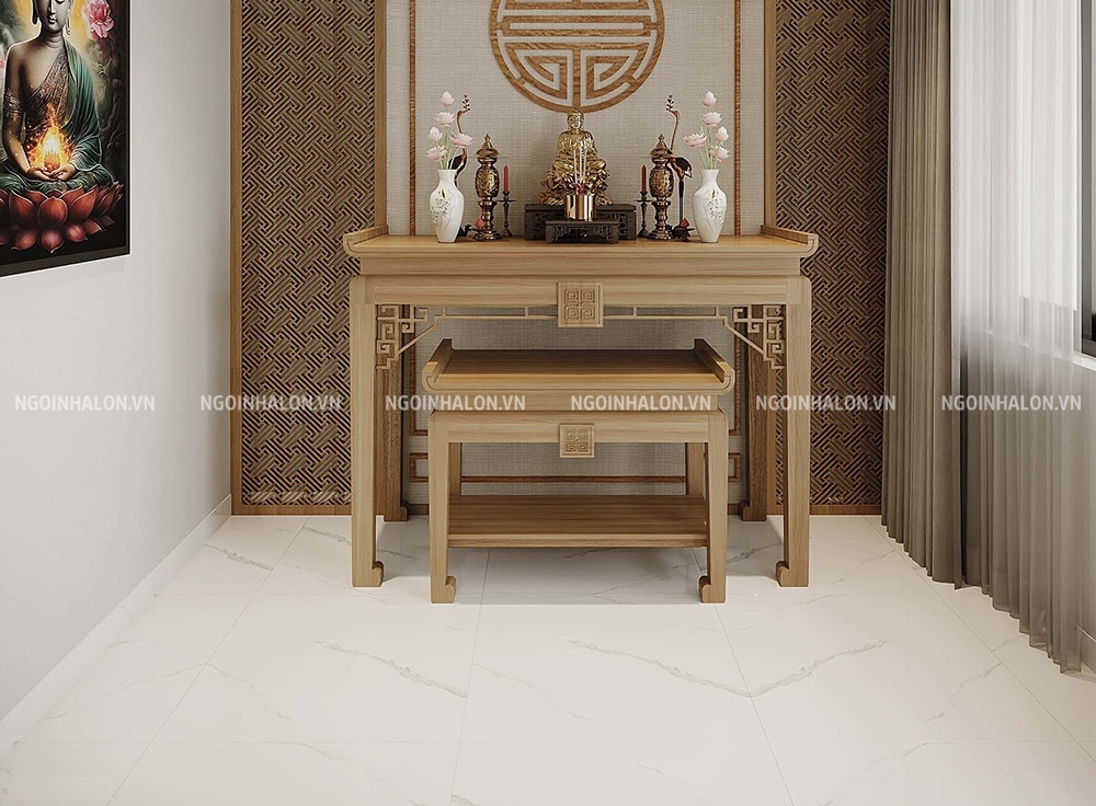 gạch lát phòng thờ giả đá marble
