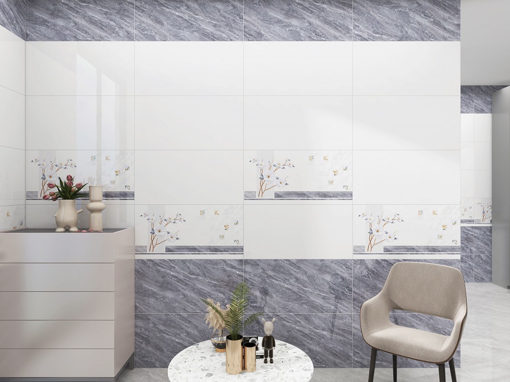 gạch ốp tường màu trắng trơn Prime 40x80 8495