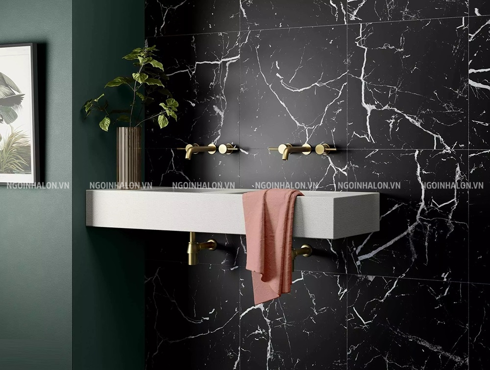 gạch ốp tường 60x60 vân đá marquina