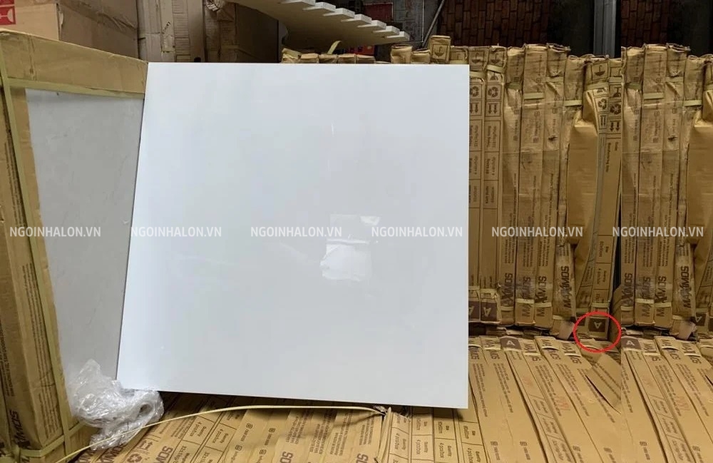 Giá gạch lát nền 60x60 Vitto loại 2 (kí hiệu A) rẻ hơn gạch Vitto loại 1.