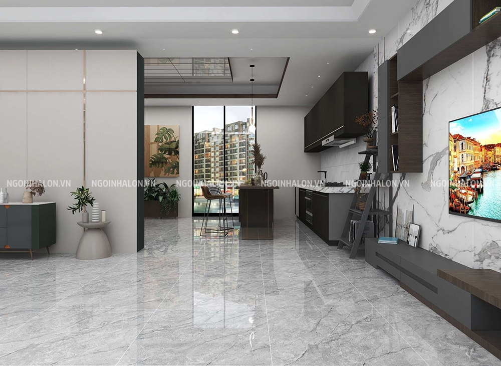 chọn gạch lát nền 80x80 vân đá