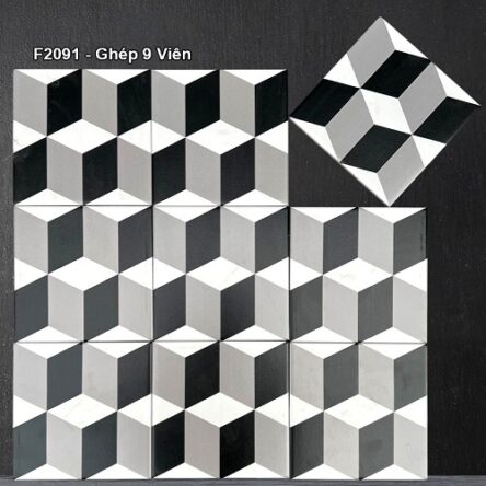 Gạch bông Trung Quốc 20x20 F2091 - Thumbnail ảnh phụ