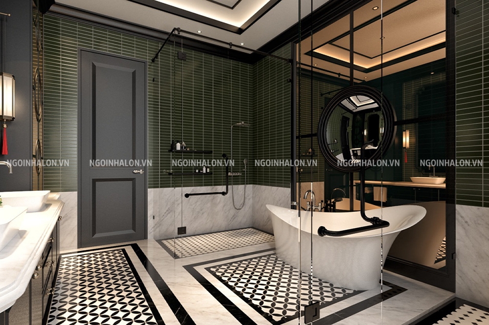 chọn gạch indochine ốp phòng tắm