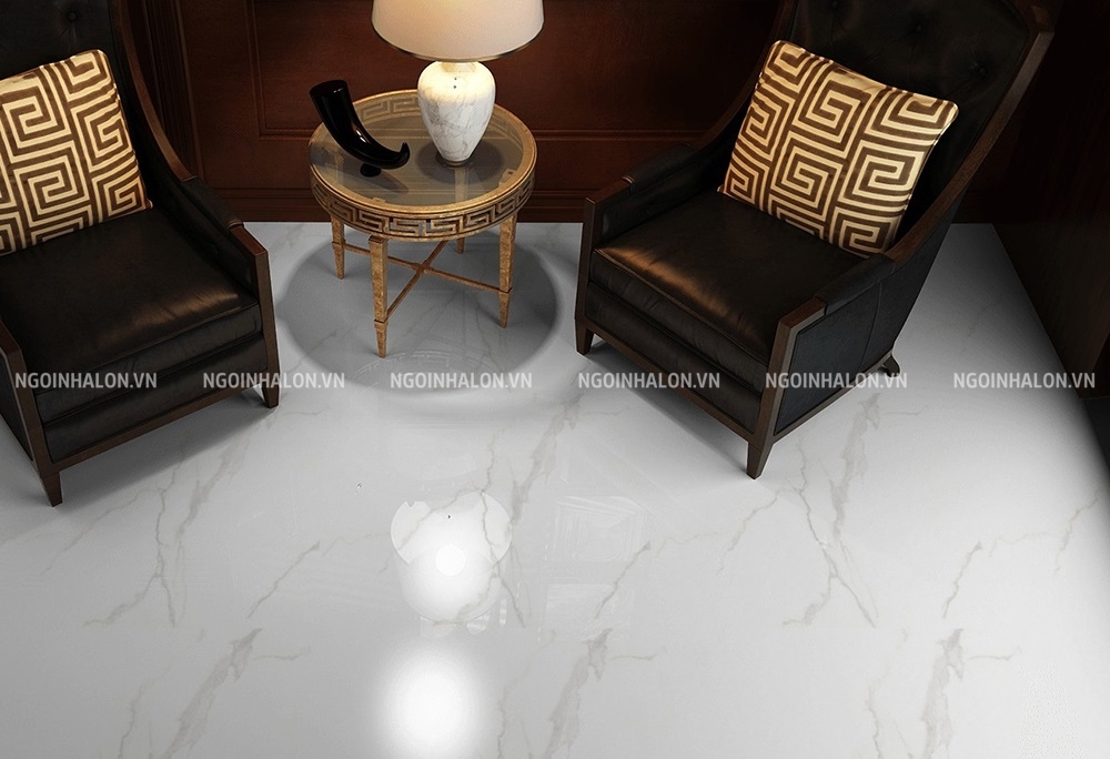 Gạch trắng vân mây 60x60