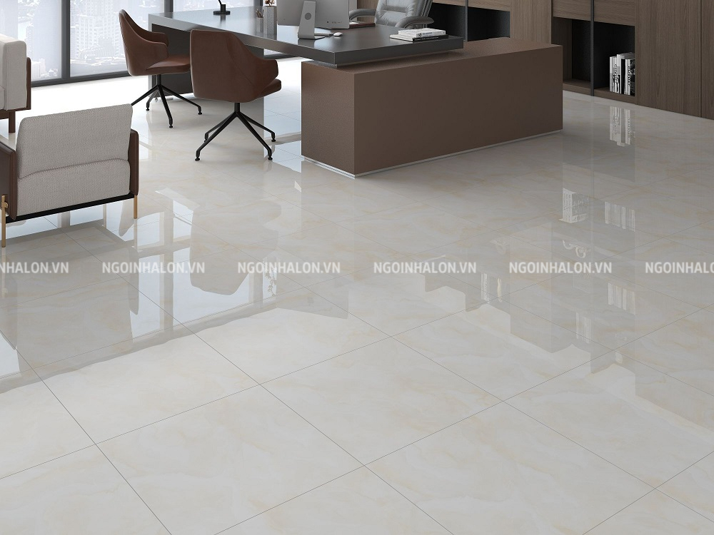 gạch trắng vân mây vàng Prime 29614