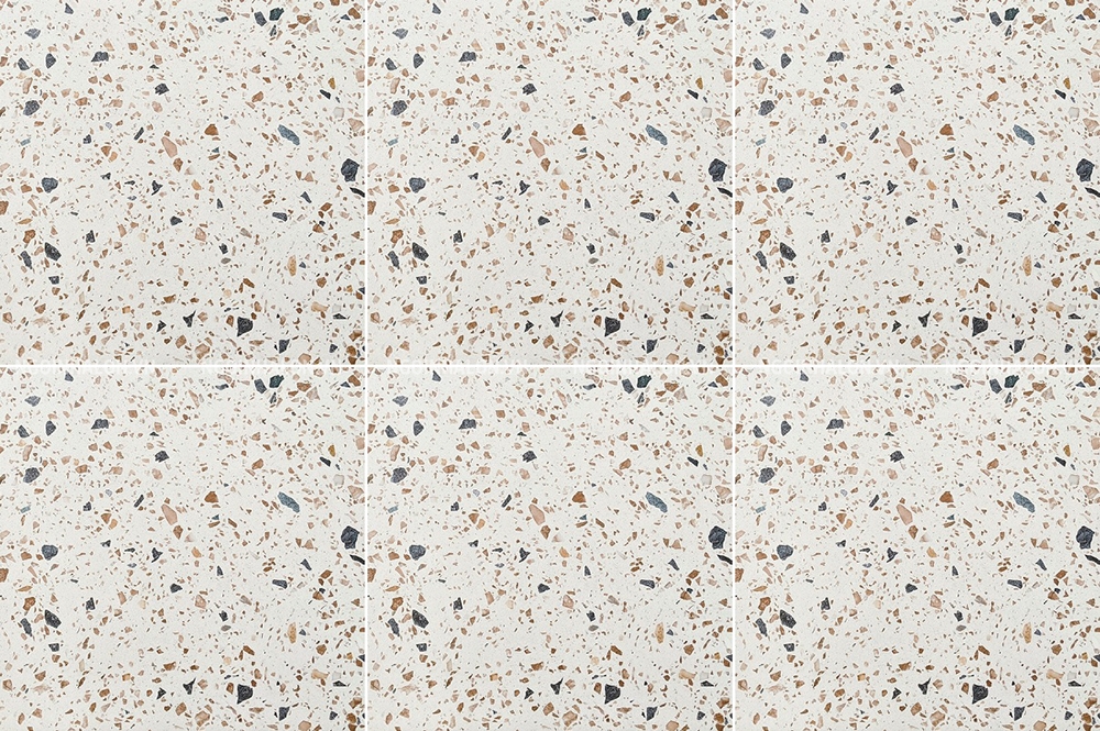Map gạch terrazzo ốp tường WC 60x60