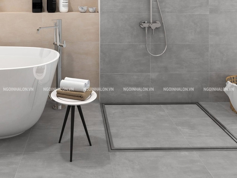 gạch lát nền nhà tắm màu xám 30x60 Viglacera AZ1-GM6603