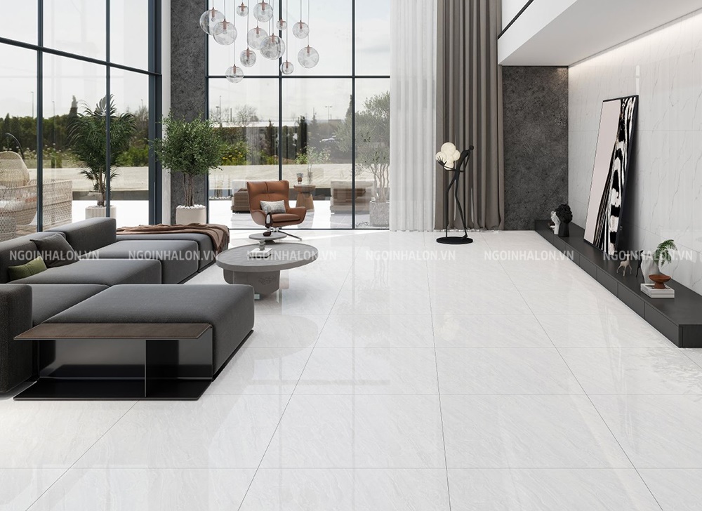 gạch lát nền phòng khách 100x100 mang đến vẻ đẹp sang trọng, đẳng cấp