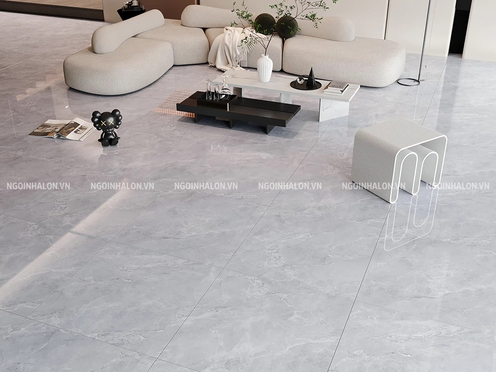 Mẫu gạch Tasa 60x60 5789 màu ghi sáng cho phòng khách nhà ống Mẫu gạch Tasa 60x60 5789 màu ghi sáng cho phòng khách nhà ống