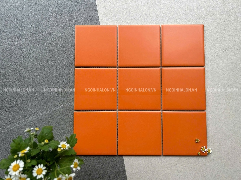 Gạch mosaic vuông 100x100 gồm 9 viên chip ghép lại
