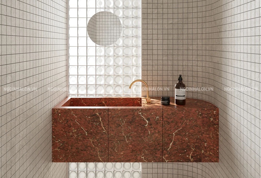 gạch mosaic vuông men matt màu xám