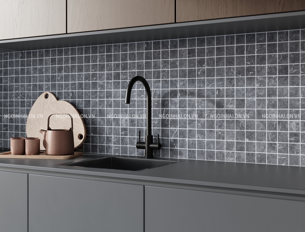 Mosaic đá ốp tường bếp vừa chống thấm, vừa chịu nhiệt tốt Mosaic đá ốp tường bếp vừa chống thấm, vừa chịu nhiệt tốt